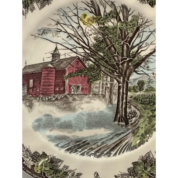 Johnson Brothers-England-The Friendly Village-Autumn Mist Plate-10 5/8" - Picture 2 of 4